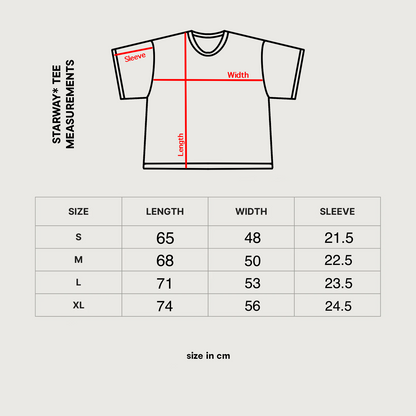 STARWAY* TEE - BLUE/WHITE [PRE-ORDER]