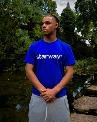 STARWAY* TEE - BLUE/WHITE [PRE-ORDER]
